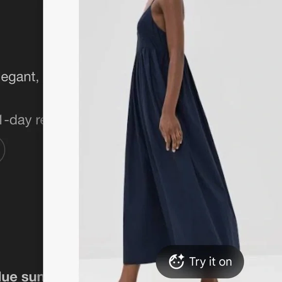 Jenni Kayne navy Cove spaghetti dress navy maxi dress - Picture 3 of 11